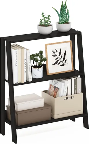 Miniatura 10 de Furinno Estantería de escalera de 4 niveles, estantería con diseño de marco abierto, estantes de almacenamiento de pie, estante de almacenamiento