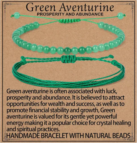 Miniatura 33 de LPBeads Pulsera de piedra natural hecha a mano de tamaño ajustable