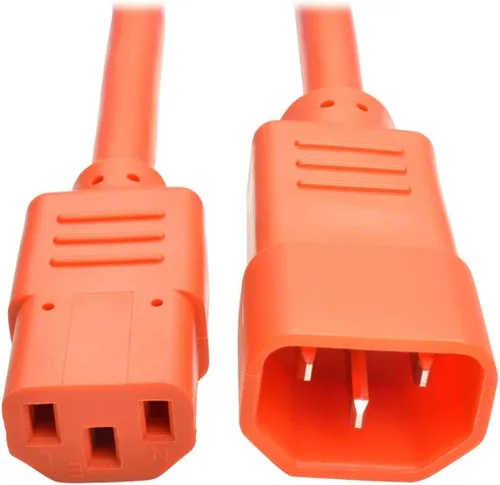 Miniatura 7 de Tripp Lite Cable de extensión de alimentación resistente de 6 pies, C14 a C15, 15A, 14 AWG, rojo (P018-006-ARD)