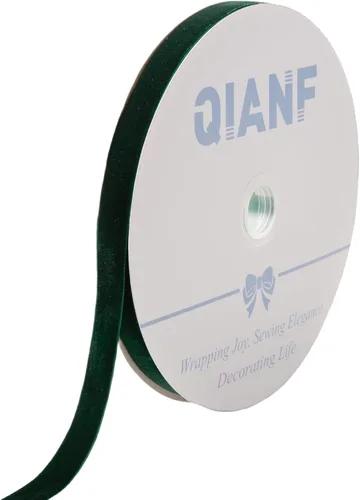 Miniatura 76 de QIANF Cinta de terciopelo, carrete de 1 1/2 pulgadas por 25 yardas (rojo)