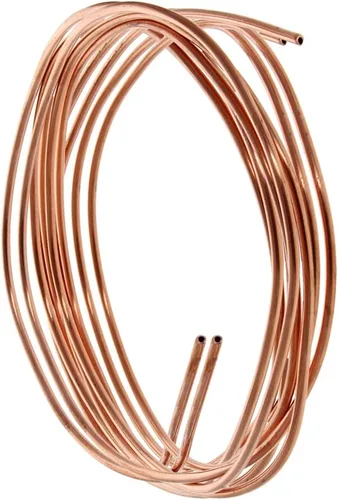 Miniatura 5 de Aicosineg 0.12"x0.02"x6.56Ft (ODxTxL) Tubería de refrigeración de latón Tubo de metal suave para refrigerador congelador aire acondicionado