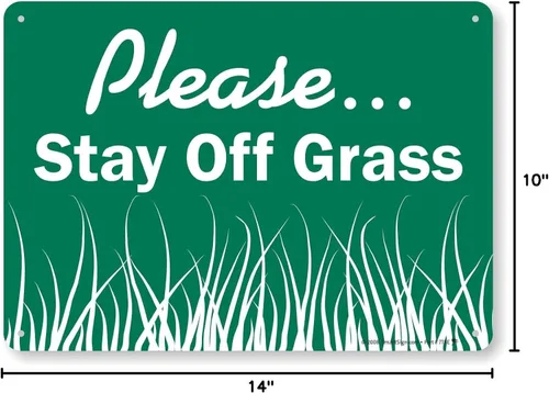 Miniatura 2 de SmartSign Letrero con texto en inglés "Please Stay Off Grass" Plástico de 10 x 14 pulgadas