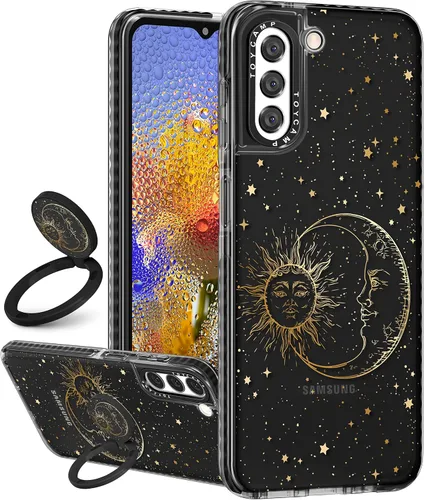 Miniatura 8 de Toycamp Funda para Samsung Galaxy S22, diseño de mariposa azul para mujeres, niñas, adolescentes, bonita funda femenina con soporte de anillo
