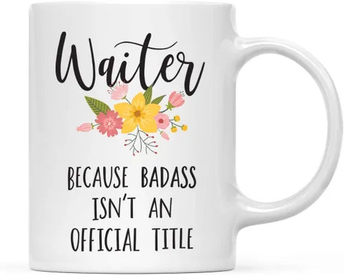 Miniatura 71 de Andaz Press Taza de café de 11 onzas, regalo de broma, tía porque Badass no es un título oficial, gráfico floral, 1 paquete