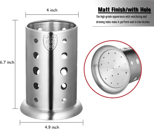 Miniatura 3 de Soporte de paja de acero inoxidable 304, dispensador de paja en la encimera, organizador de cocina para utensilios, cubiertos, gadgets, cucharas