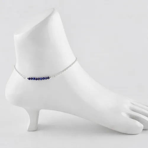 Miniatura 101 de YANARA Pulsera de tobillo para mujer, piedra de nacimiento natural, cuentas de piedras preciosas, tobillera delicada hecha a mano de 9 pulgadas +
