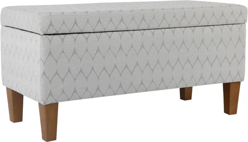 Miniatura 42 de HomePop Decoración del hogar Banco de almacenamiento con botones Banco otomano con almacenamiento para sala de estar y dormitorio, cuero Piel