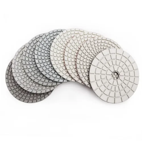 Miniatura 8 de SHDIATOOL Juego de 8 almohadillas de pulido húmedo de diamante de 4 pulgadas/3.937 in de diámetro, más un respaldo de goma de 5/8 pulgadas -11