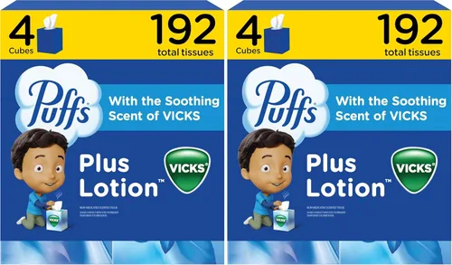 Miniatura 15 de Puffs Plus Loción con pañuelos faciales Vicks, 4 cajas, 48 pañuelos por caja (192 pañuelos)