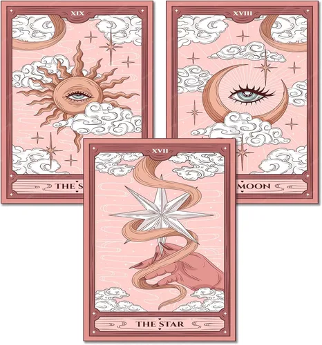 Miniatura 25 de KICHANG Juego de 4 piezas de pintura de diamante vintage rosa para adultos, kits de arte de diamantes 5D, diamantes redondos de taladro completo