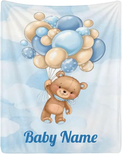 Miniatura 10 de Manta personalizada con nombre para adolescentes, niñas, niños, mantas de bebé personalizadas de franela ultra suave y acogedora, manta con nombre