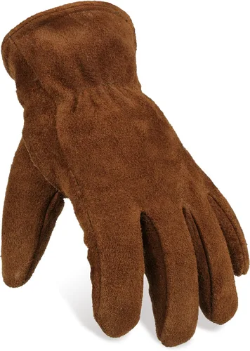 Miniatura 7 de OZERO 2 pares de guantes de trabajo de cuero de invierno para clima frío al aire libre: guantes cálidos con aislamiento térmico para hombres