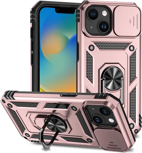 Miniatura 22 de Funda magnética compatible con iPhone 14 Pro de 6.1 pulgadas, funda magnética para iPhone 14 Pro con cubierta de cámara y soporte de grado militar