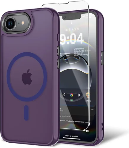 Miniatura 74 de Funda para iPhone 11 con protector de pantalla, compatible con MagSafe, ultra delgada, translúcida, mate, a prueba de golpes, color negro
