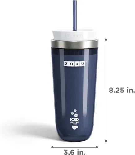 Miniatura 2 de Zoku Cafetera de Café Helado Instantáneo, Enfriador de Bebidas Reutilizable que Enfría Bebidas Calientes en Minutos Sin Dilución, Vaso Portátil