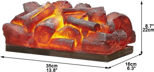 Miniatura 2 de ENGENDER Chimenea de vapor de agua 3D Simulación Llama de 13.8 pulgadas Chimenea Eléctrica Registros Mini Chimenea Inserto Calentador de registro 8W