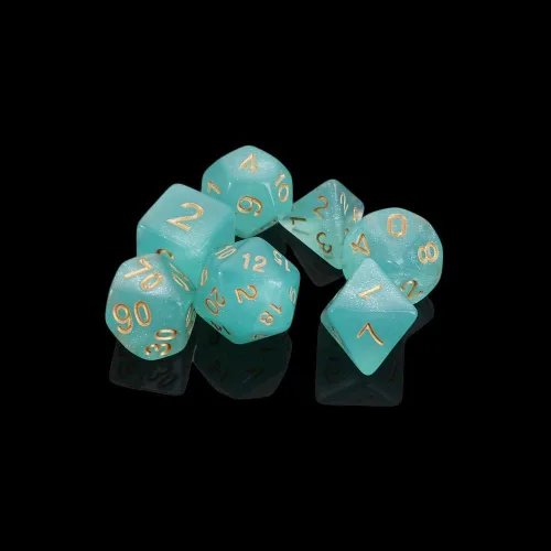 Miniatura 6 de Juego de 7 piezas de dados poliédricos con purpurina Star Shine D4 D6 D8 D10 D% D12 D20 Juego Juguetes Jugando Juegos Glitter Galaxy Dices