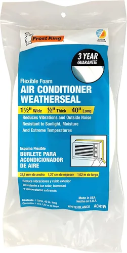 Miniatura 2 de Frost King AC41WA Sello de Espuma para Aire Acondicionado, Resistente 1-1/2" de Ancho, 1/2" de Grosor, 40" de Largo, Blanco
