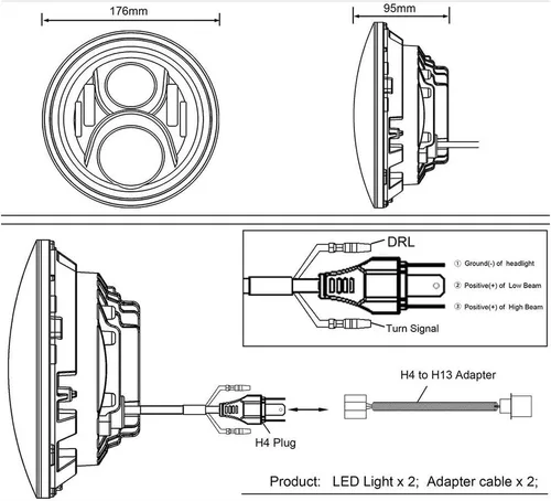 Miniatura 5 de Compatible con Mazda Miata MX5 MX-5 1990-1997 H6024 Pareja de luces de faro Halo Ojo de Ángel Blanco DRL Luz de giro Ámbar con haz alto y bajo