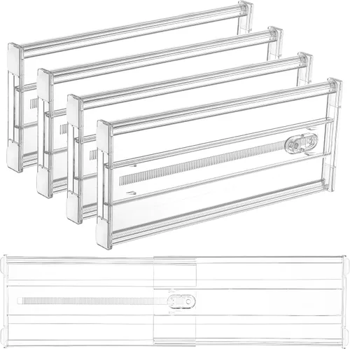 Miniatura 12 de Vtopmart Separadores de cajones de 2.36” con inserciones expandibles, organizador de cajones de cocina ajustable de 12.8"-22.3", separador