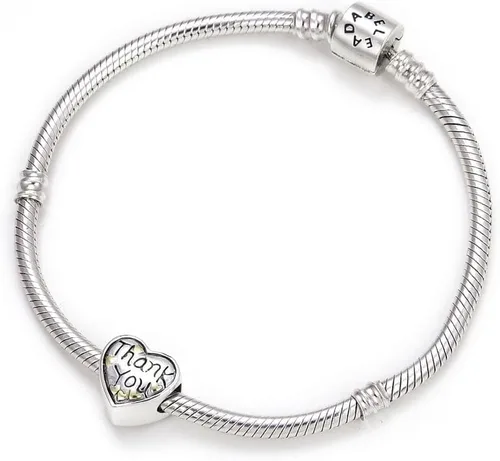 Miniatura 2 de Adabele Pulsera de plata de ley maciza hipoalergénica con forma de corazón para todos los demás, collar de pulsera para mujer, regalo personalizado