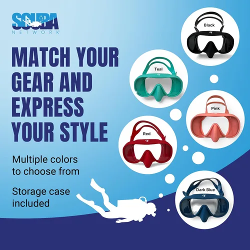 Miniatura 8 de Spartacus Frameless Dive Mask, Ultra-Clear Low-Iron Glass, Wide View, Low Volume, 100% Silicone Skirt
