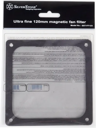 Miniatura 2 de SilverStone Technology SST-FF123B - Filtro de ventilador ultrafino de 4.724 in con enfriamiento magnético