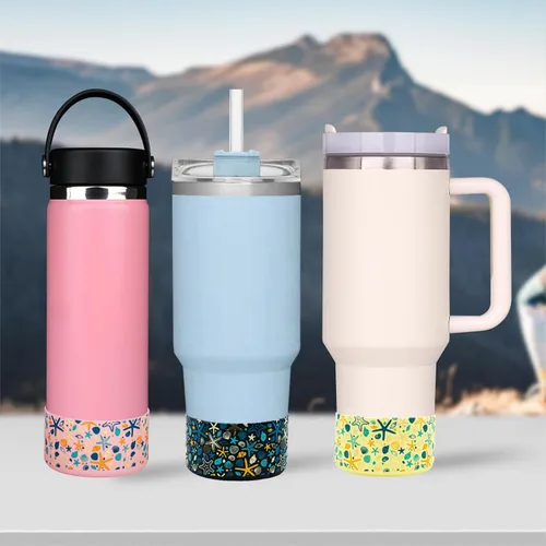 Miniatura 6 de HEYSKAY Protective Flask - Bota de silicona de 12 a 40 onzas para botella de agua Hydro Flask, y compatible con Stanley Tumbler, Yeti, Simple Concha