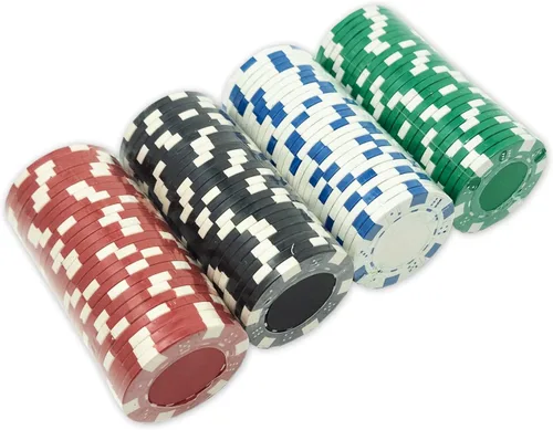 Miniatura 5 de Caja de regalo Welcome to Las Vegas con 100 fichas de póquer de 11.5 gramos. Elija uno de los variados diseños., Dice Striped