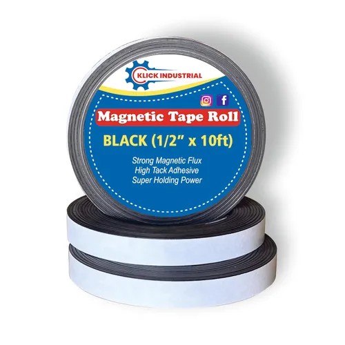 Miniatura 9 de Cinta magnética de 1/2 pulgadas x 10 pies, 60 mil de grosor con autoadhesivo, color negro, perfecta para proyectos de bricolaje, manualidades