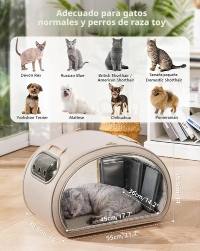Miniatura 7 de Pecute Casa de refrigeración para gatos, con alfombrilla de refrigeración para perros pequeños, cama interior para gatos con aislamiento y 6 bolsas