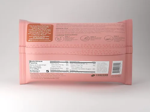 Miniatura 4 de Miracle Noodle Miracle Rice, 8 onzas (paquete de 6), arroz Shirataki Konjac a base de plantas, 5 calorías, 1g de carbohidratos netos por porción