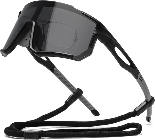 Miniatura 9 de Gafas de Sol Polarizadas para Ciclismo para Hombres y Mujeres con Protección UV con Clip para Miopía para Béisbol, Ciclismo, Carrera, MTB