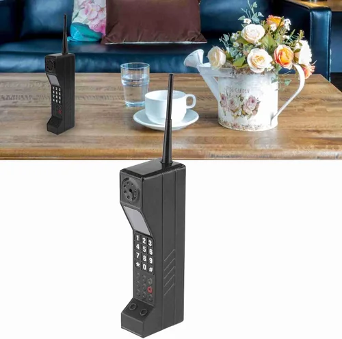 Miniatura 8 de Adorno retro de ladrillo para teléfono celular, modelo vintage de teléfono celular, adornos de simulación a la antigua moda (negro), Negro -, Vintage