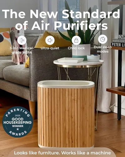 Miniatura 2 de Windmill Purificador de aire para el hogar - Filtración 3 en 1 para humo y más - Filtro HEPA verdadero, carbón activado y prefiltro - Cubre hasta