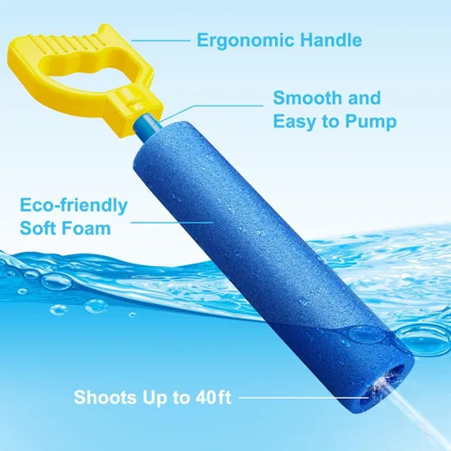 Miniatura 6 de LQYoyz Pistola de agua, paquete de 6 pistolas de chorro de agua de 40 pies, para piscina, playa, fiesta de verano, juego de agua al aire libre