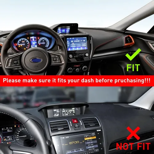Miniatura 3 de Tapetes para Tablero para Accesorios de Subaru Crosstrek 2023-2018, Forester 2019-2024, Impreza 2018-2023, Tapete para Tablero Interior Blanco