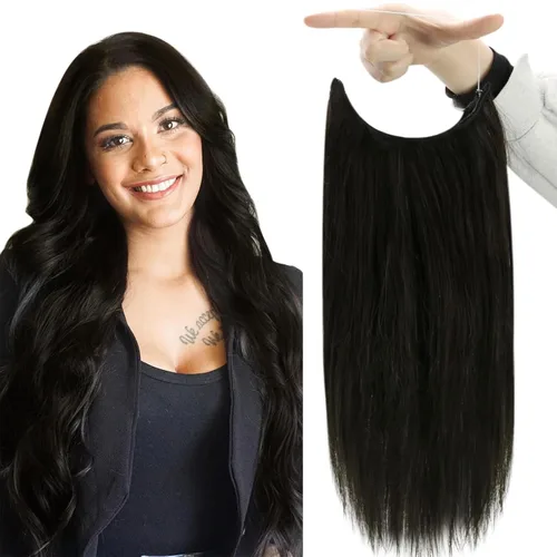 Miniatura 56 de Fshine - Extensiones de cabello humano con clip, de 16 pulgadas, con clip, color marrón chocolate, mezcla de rubio caramelo, extensiones de cabello