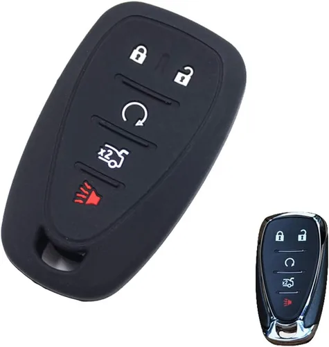Miniatura 2 de Funda de silicona para llavero de coche para Chevrolet Malibu Equinox Orlando Spark Camaro Traverse Trailblazer Sonic Blazer Cruze (negro)