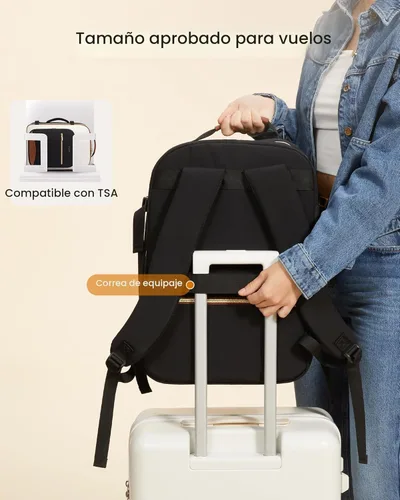 Miniatura 6 de LOVEVOOK Mochila de viaje grande para mujeres y hombres, mochila de transporte de 40 litros para aviones, bolsa de viaje para artículos personales