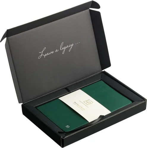 Miniatura 5 de Cuaderno de escritura clásico de cuero, tapa blanda, rayado estrecho, tabla de contenido y páginas numeradas Verde (Racing Green)