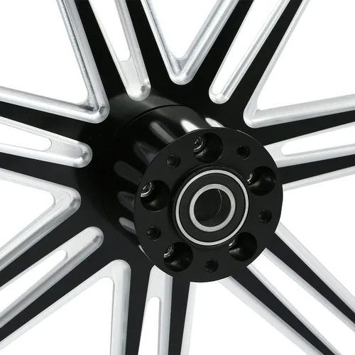 Miniatura 6 de TCMT Llanta de rueda delantera de 30 pulgadas, buje de rueda de doble disco para Harley Touring modelos no ABS/ABS, Road King Electra Street Road