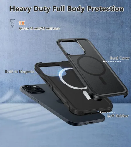 Miniatura 452 de FNTCASE Funda para iPhone 13 Pro-Max: Fundas magnéticas transparentes compatibles con Magsafe Slim anti amarillamiento protección contra caídas