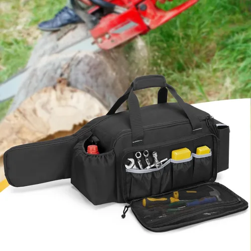 Miniatura 8 de samdew Estuche de transporte para motosierra de 10 y 12 pulgadas compatible con motosierra eléctrica inalámbrica EGO Power+, bolsa de almacenamiento