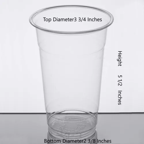 Miniatura 3 de 4U'LIFE Vasos de plástico PET para bebidas frías, 20 onzas, 16 juegos de tazas para bebidas con tapas planas con ranura para popote