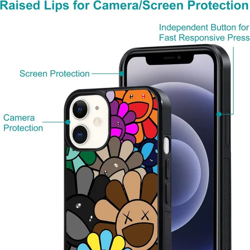 Miniatura 3 de Bonita funda de flores para iPhone 12 Pro Max para niñas y mujeres, bonito diseño floral, suave TPU parte trasera dura, a prueba de golpes