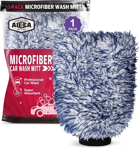 Miniatura 15 de AIDEA Manopla de Lavado de Coche de Microfibra-2PK, Sin Rayones y Sin Pelusas, Manopla de Lavado de Microfibra Chenille Premium-Azul Tamaño Regular