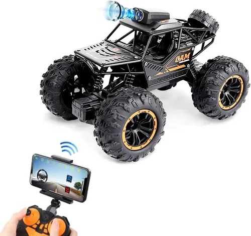 Auto a control remoto 1:18 con cámara, aleación de alta velocidad, camión todoterreno de carreras rápidas, vehículo eléctrico de juguete para niños,