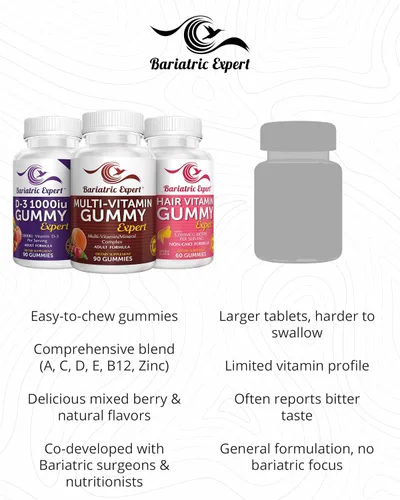 Miniatura 9 de Multivitamínico bariátrico, paquete de 3 gomitas multivitamínicas, 90 masticables - Gomitas D3 90 masticables - Gomitas de vitaminas
