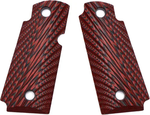 Empuñaduras G10 personalizadas para Kimber Micro Carry 380 ACP G10 Grips con Ambi, Agresivo OPS Starburst Textura 6 opciones de color Rojo/Negro